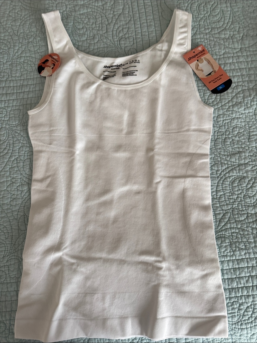 Shapermint White Seamless Scoop Tank Cami